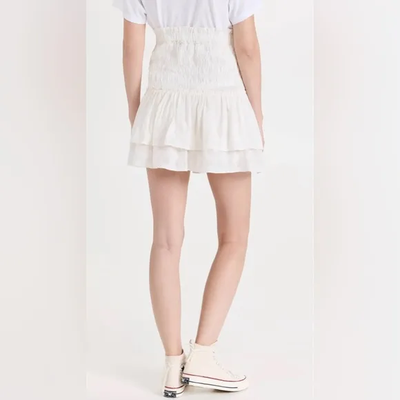 Madewell Smocked Pull On Tiered Mini Skirt Lighthouse Size X-large NWT