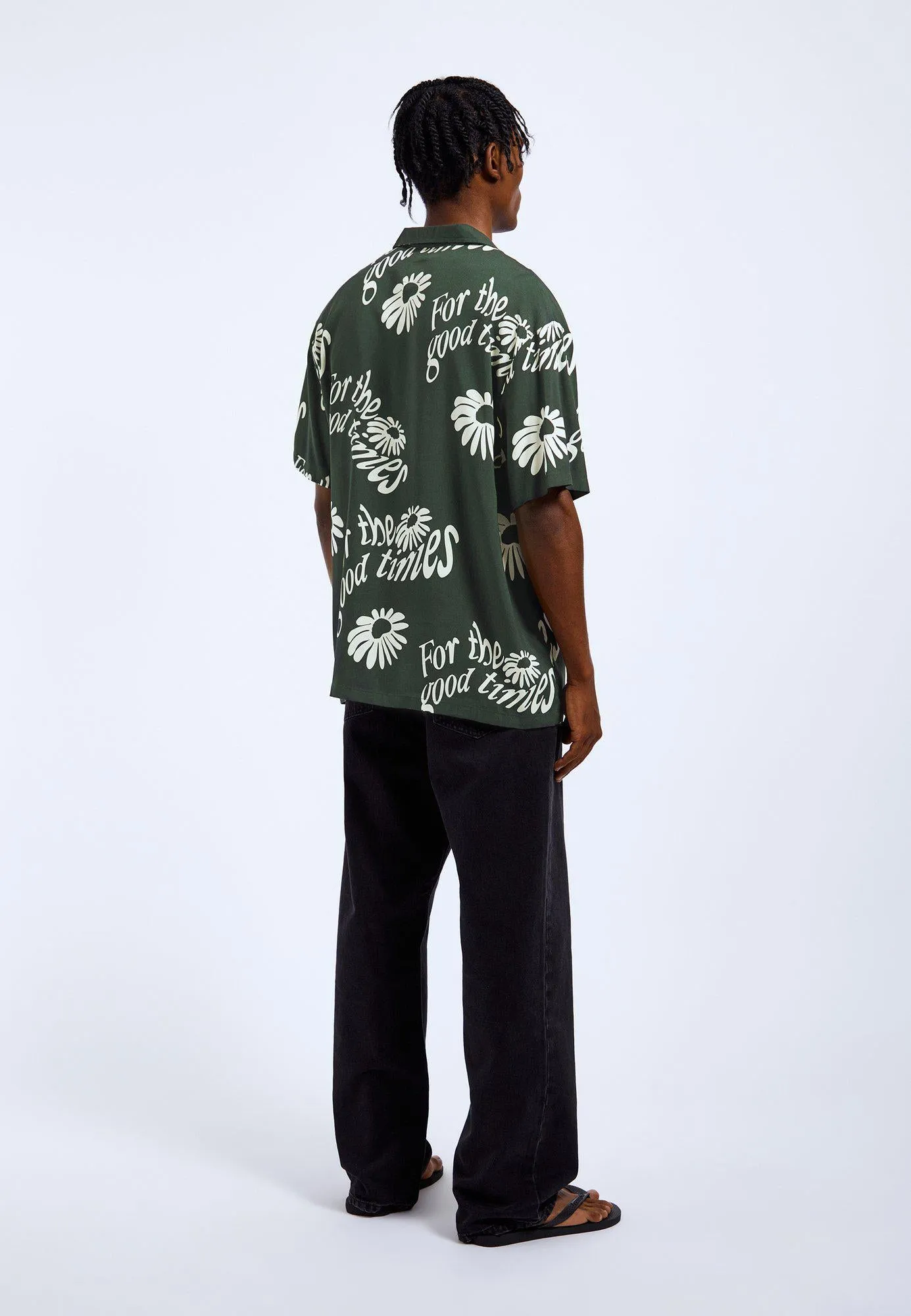 Madi Shirt - Green Flower All Over