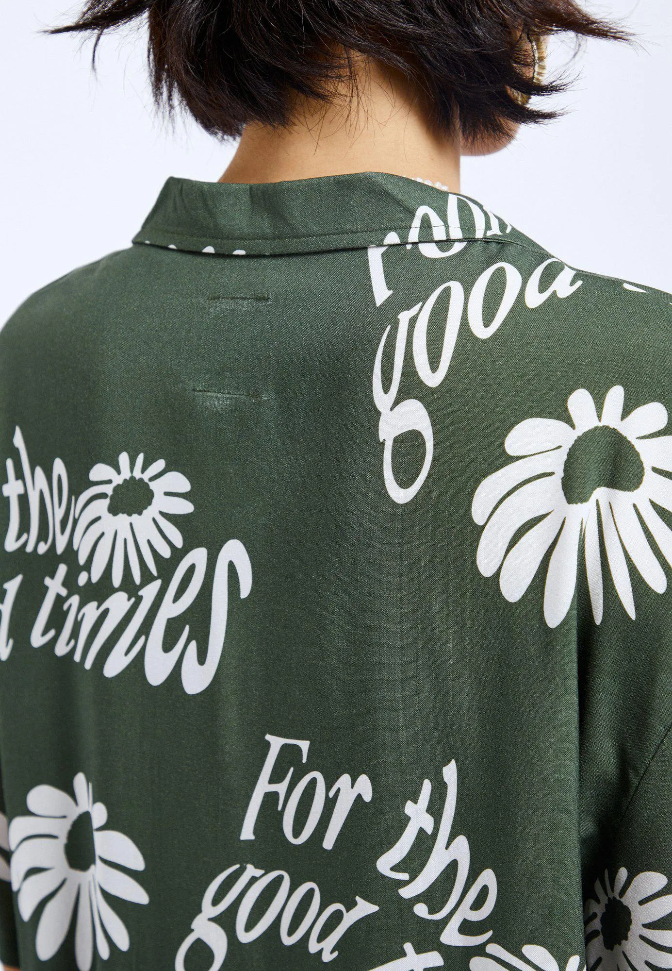 Madi Shirt - Green Flower All Over