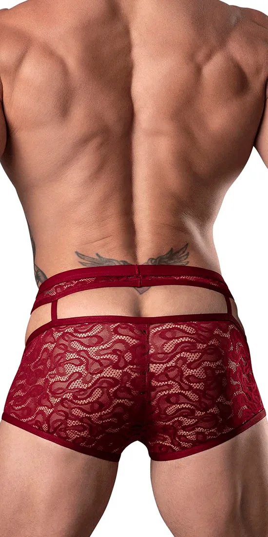 Male Power 126-289 Lucifer Cut Out Short Burgundy
