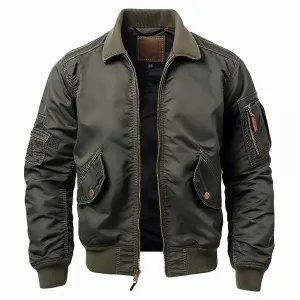 Men's green bomber jacket - versatile lightweight outerwear for casual style