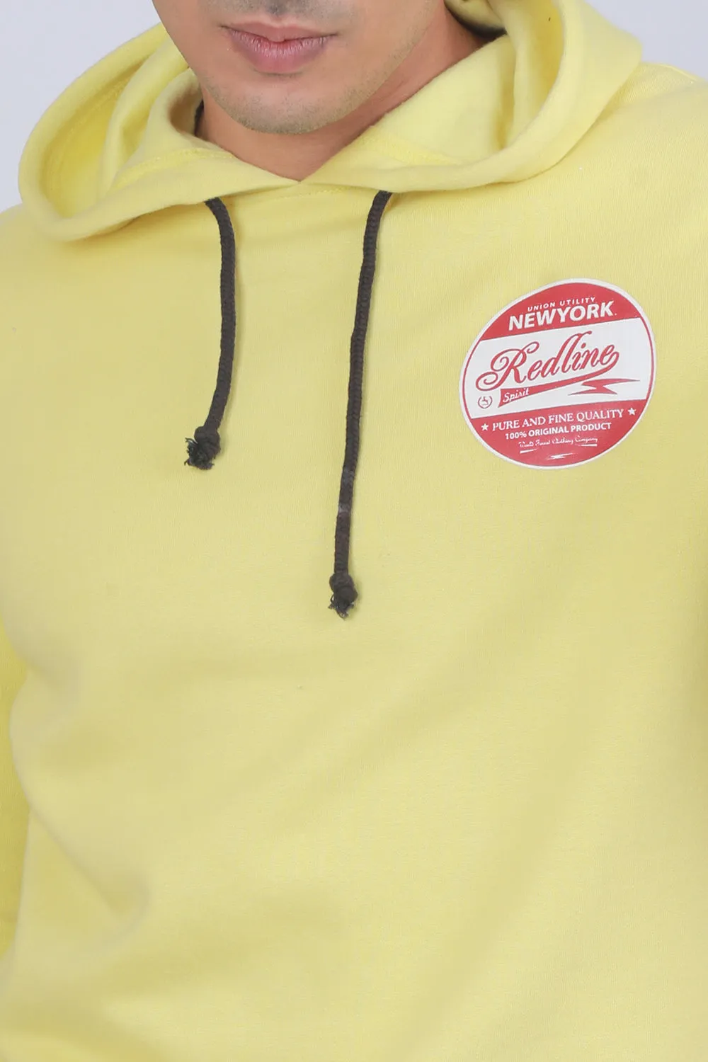 Men's Light Yellow Hooded Jacket