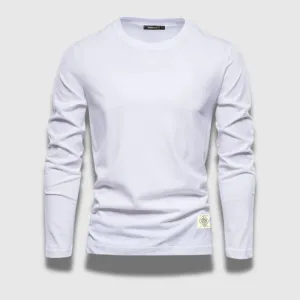 Men’s Long-Sleeve Cotton T-Shirt - Elegant, Soft & Versatile