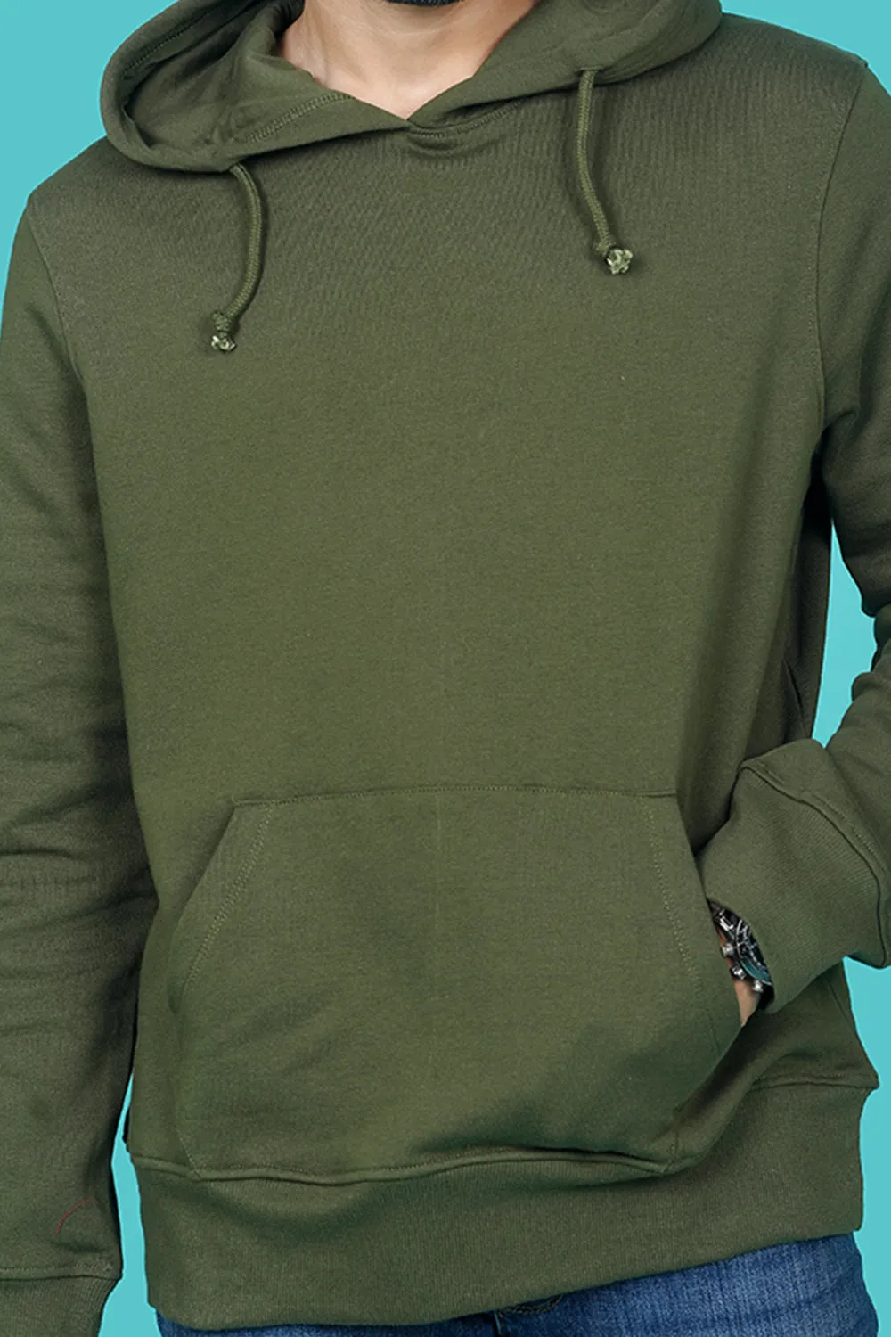 Men's Military Green Hooded Jacket