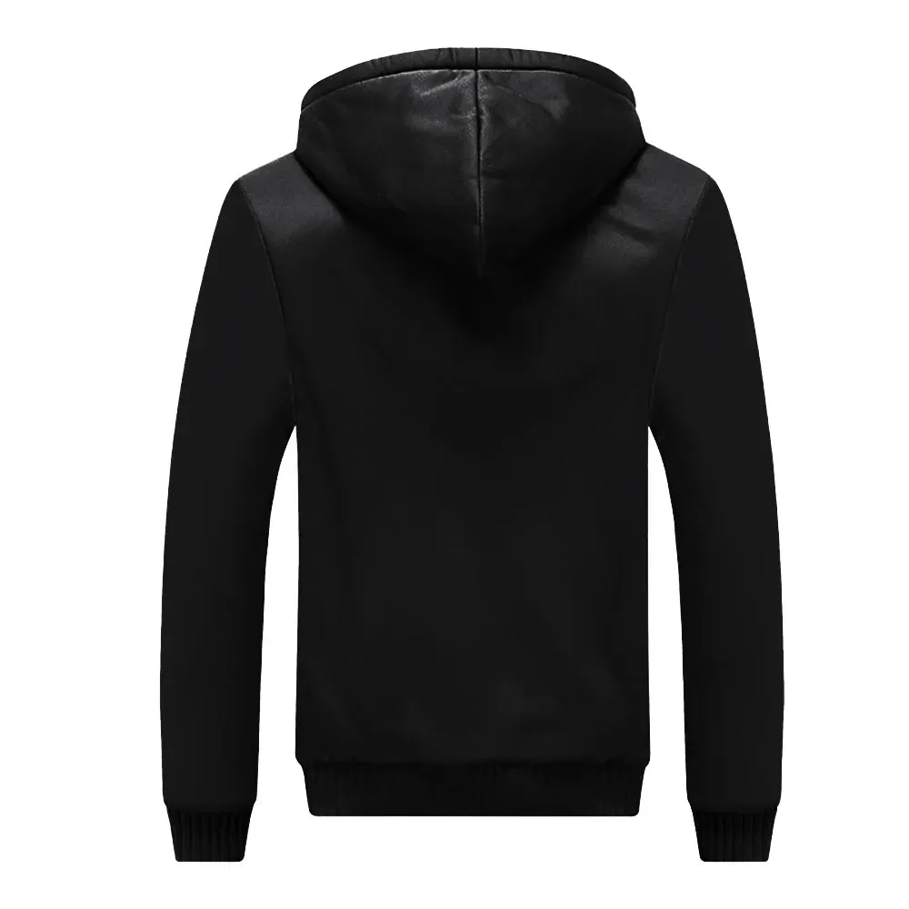 Men’s Premium Camouflage Winter Jacket - Thick Fleece-Lined Long Sleeve Coat with Hood - Casual Streetwear