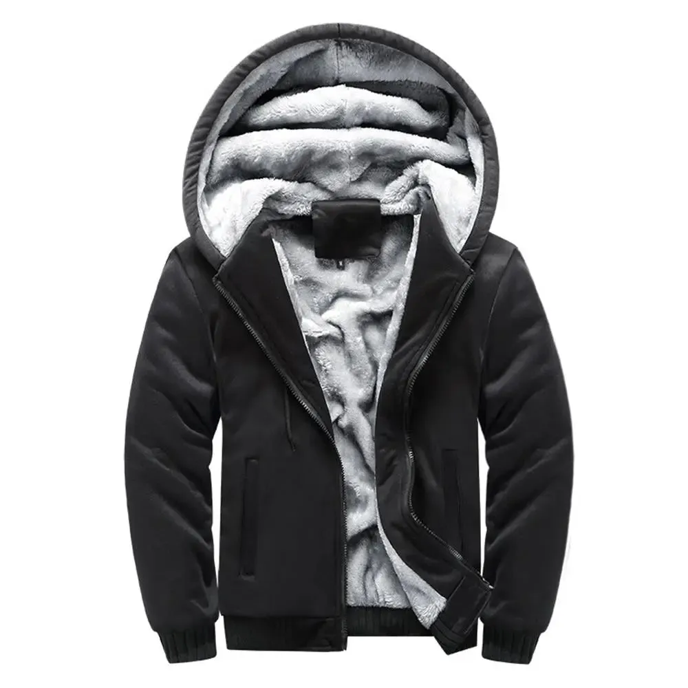 Men’s Premium Camouflage Winter Jacket - Thick Fleece-Lined Long Sleeve Coat with Hood - Casual Streetwear