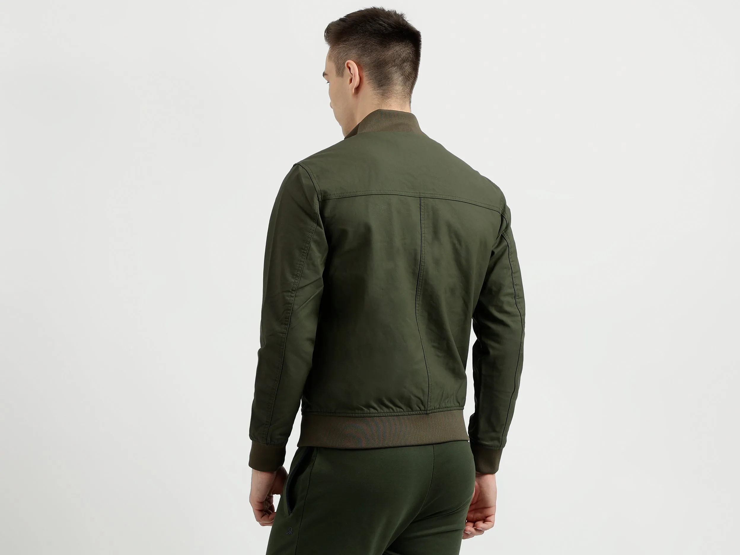 Men's Regular Fit Mock Neck Jacket