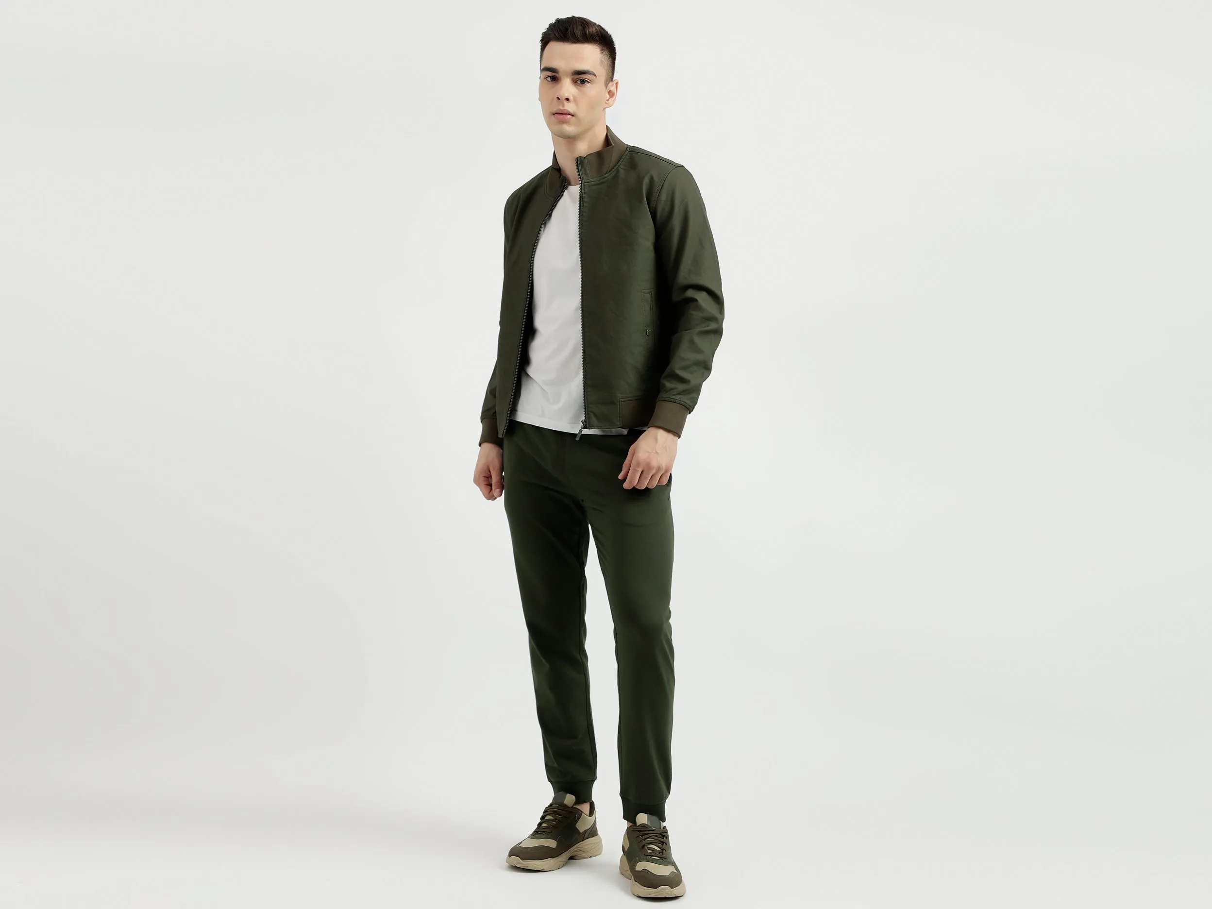 Men's Regular Fit Mock Neck Jacket