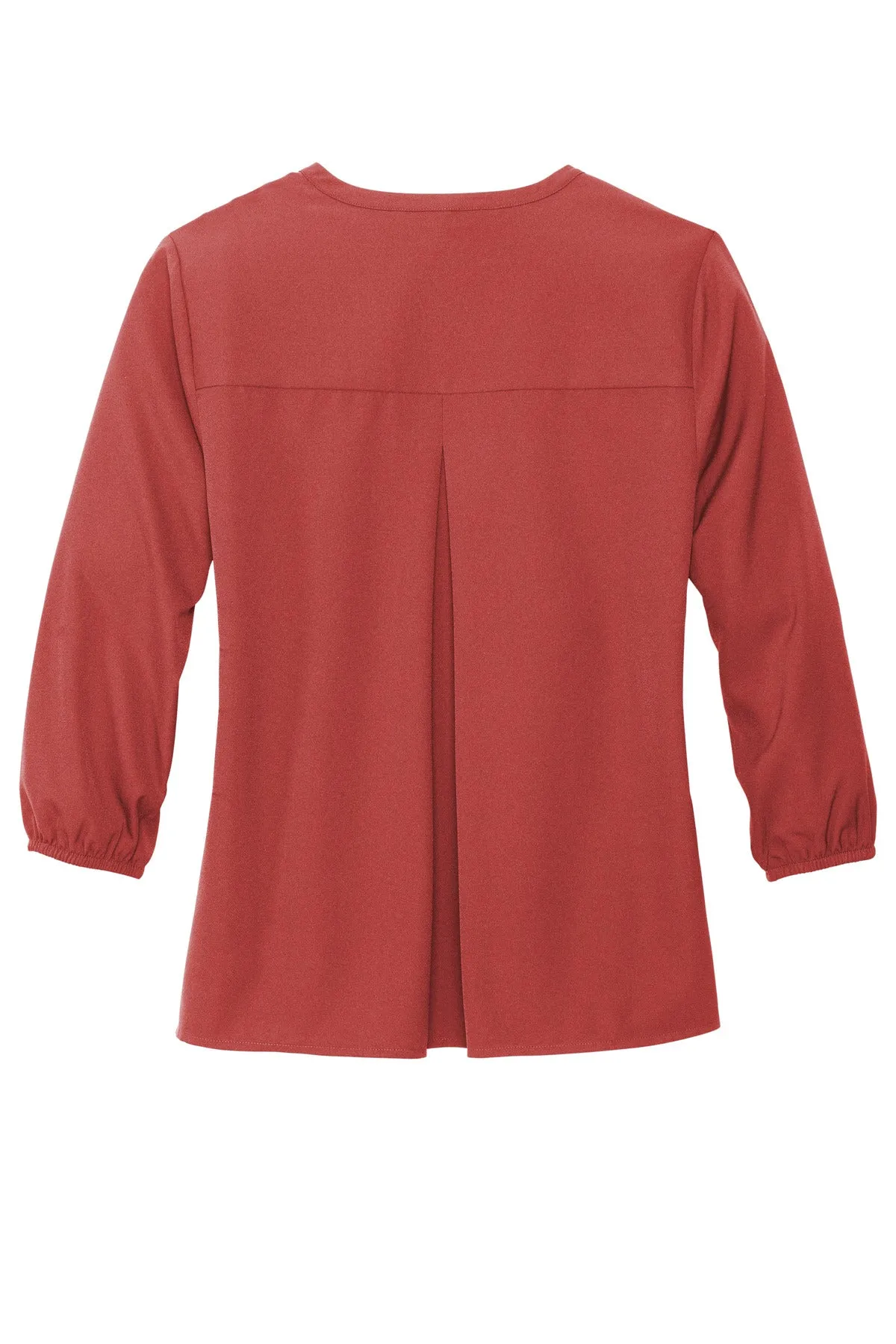 Mercer Mettle Women's Stretch Crepe 3/4-Sleeve Blouse MM2011 Terracotta