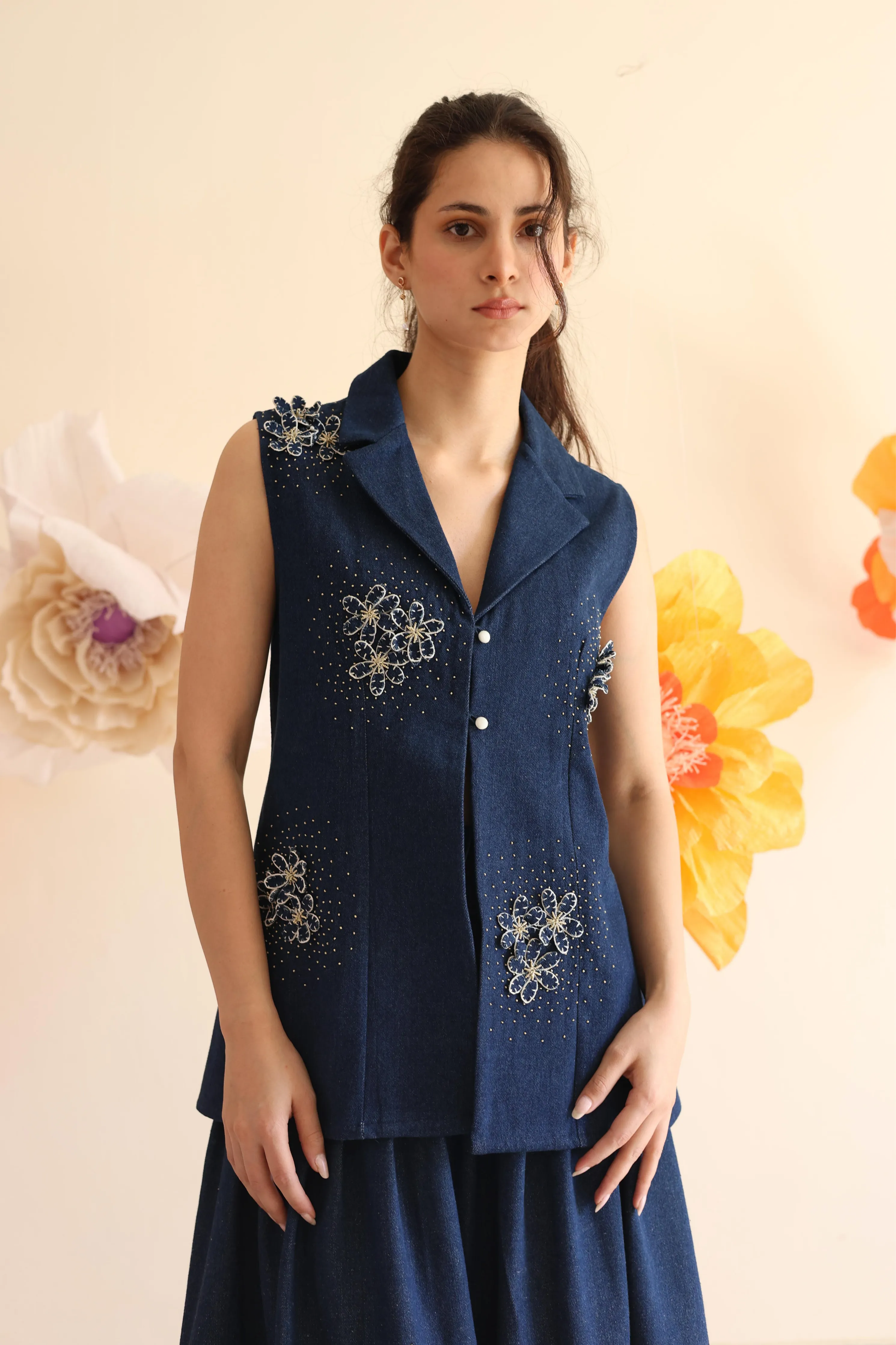 Midnight Blue Floral Jacket