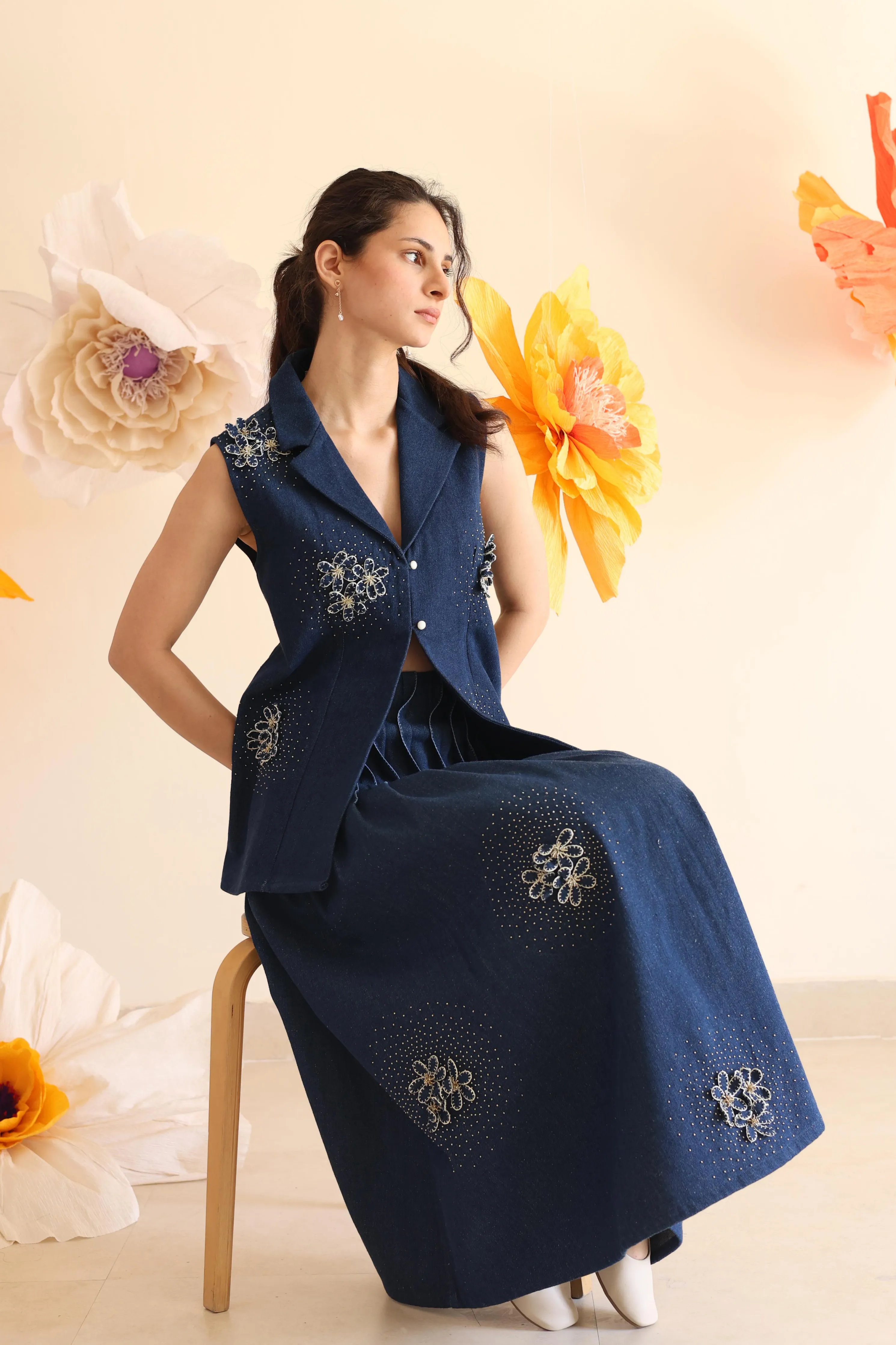Midnight Blue Floral Jacket