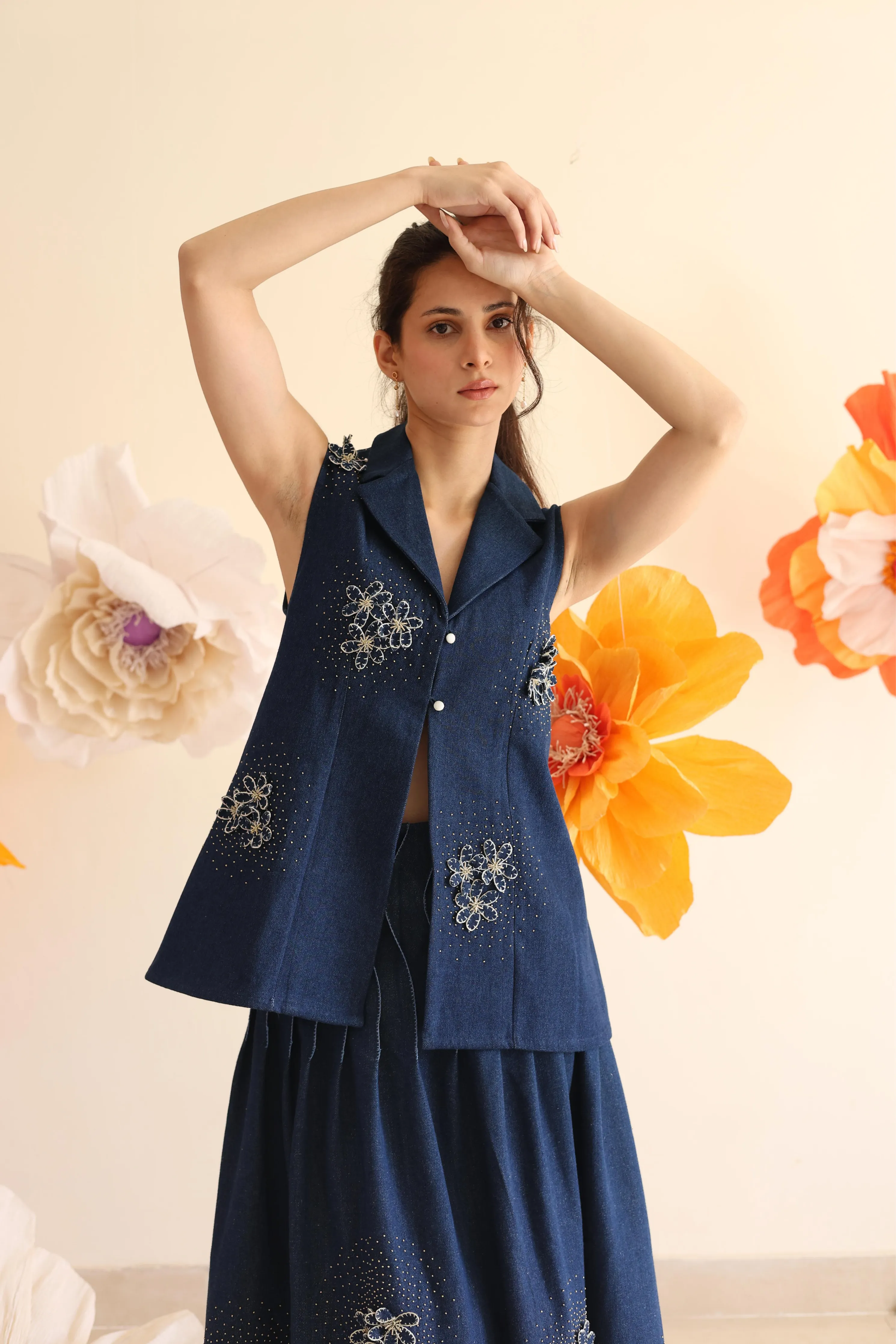 Midnight Blue Floral Jacket