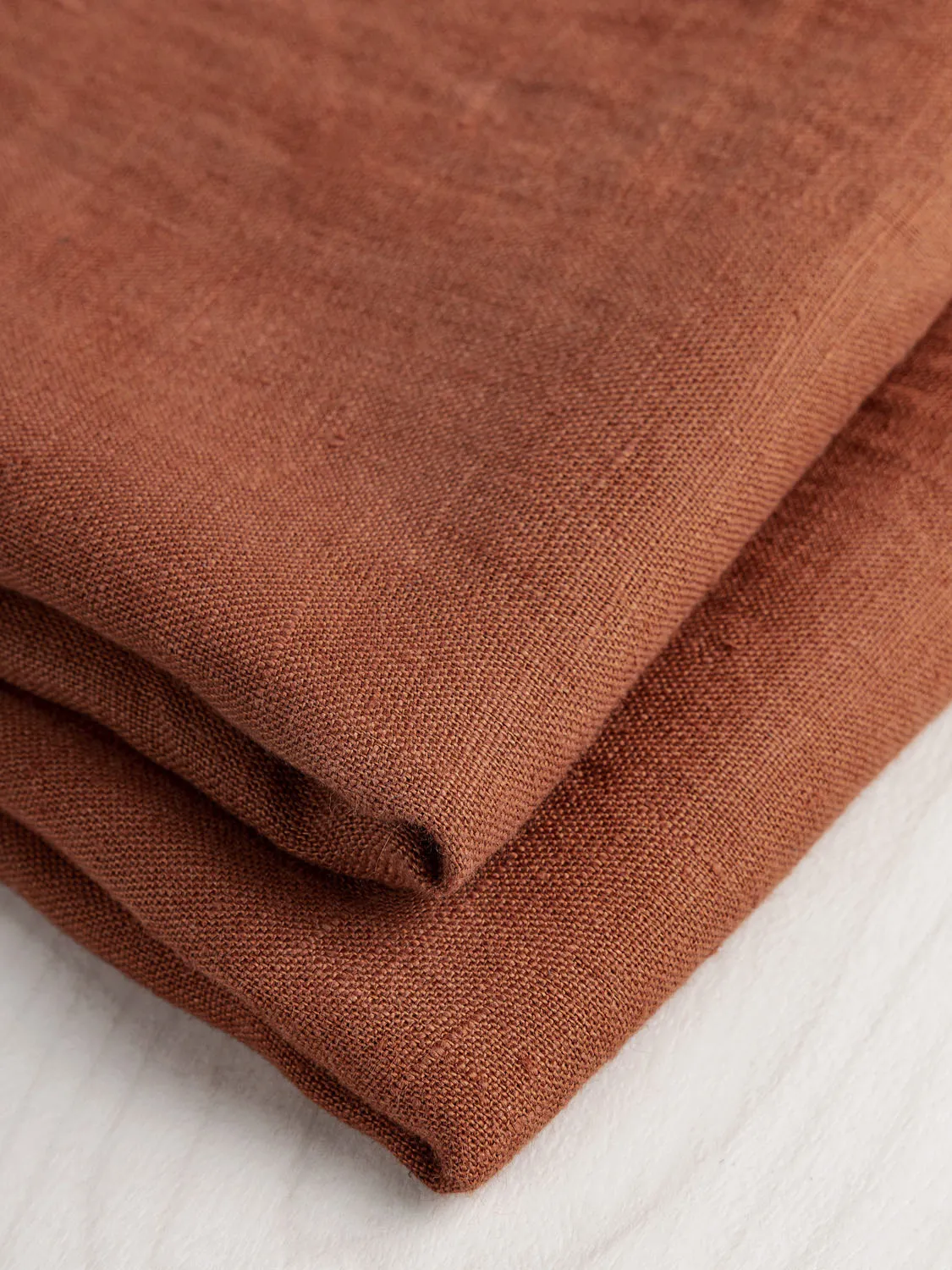 Midweight European Linen - Copper - Swatch