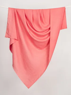 Midweight European Linen - Coral - Swatch