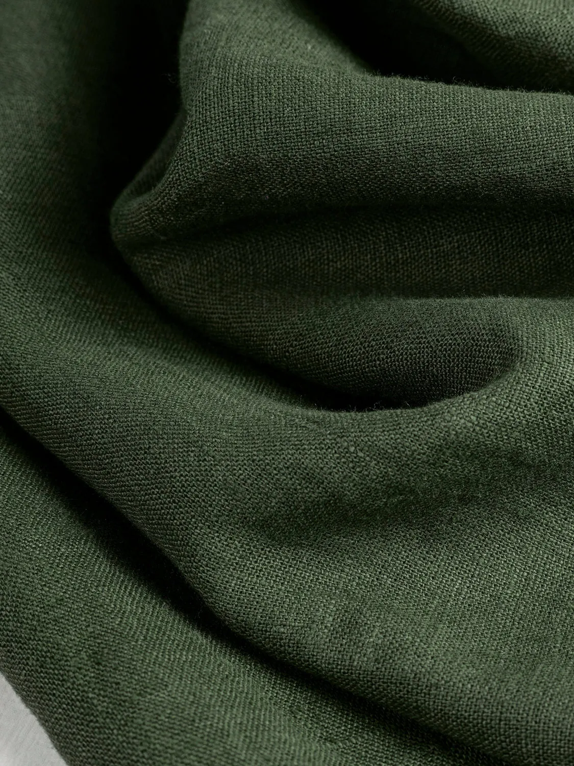 Midweight European Linen - Hunter Green - Swatch