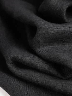 Midweight European Linen - Midnight Black