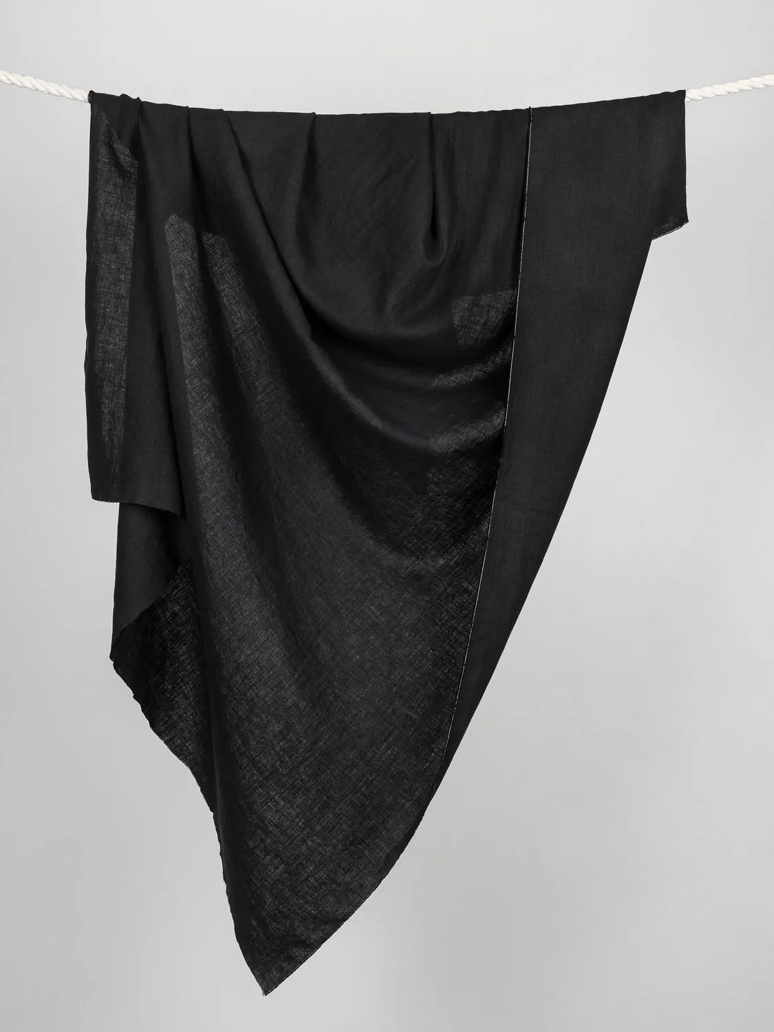 Midweight European Linen - Midnight Black