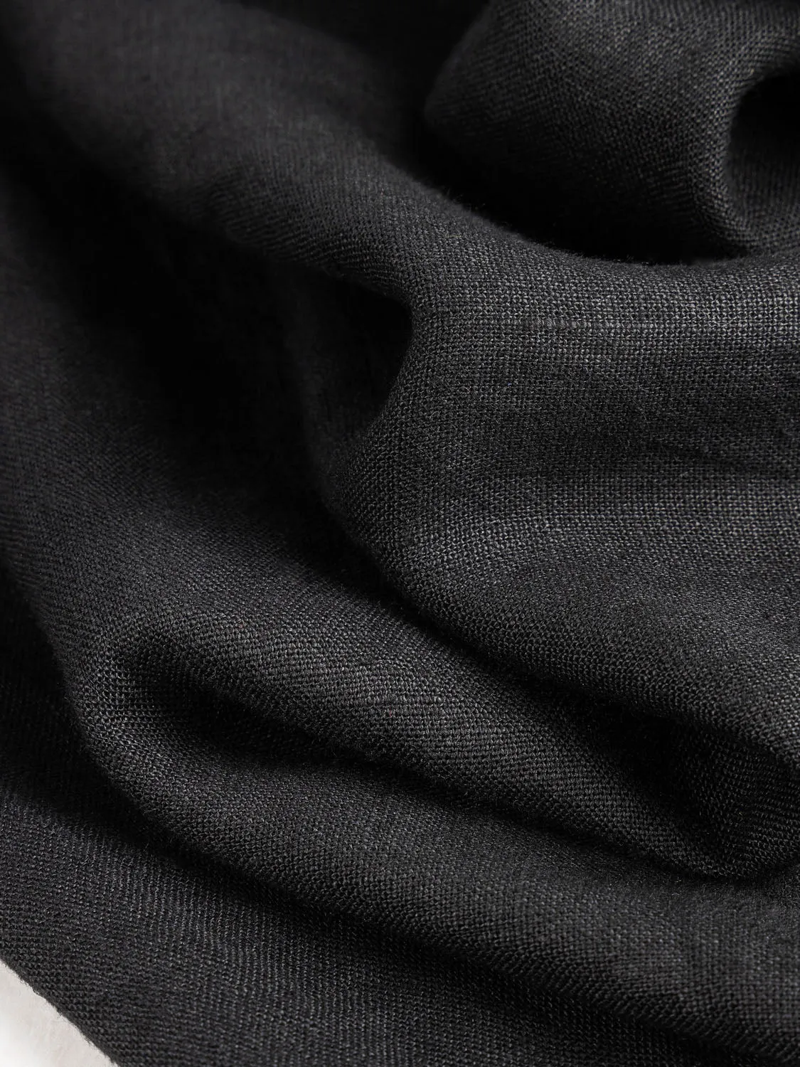 Midweight European Linen - Midnight Black