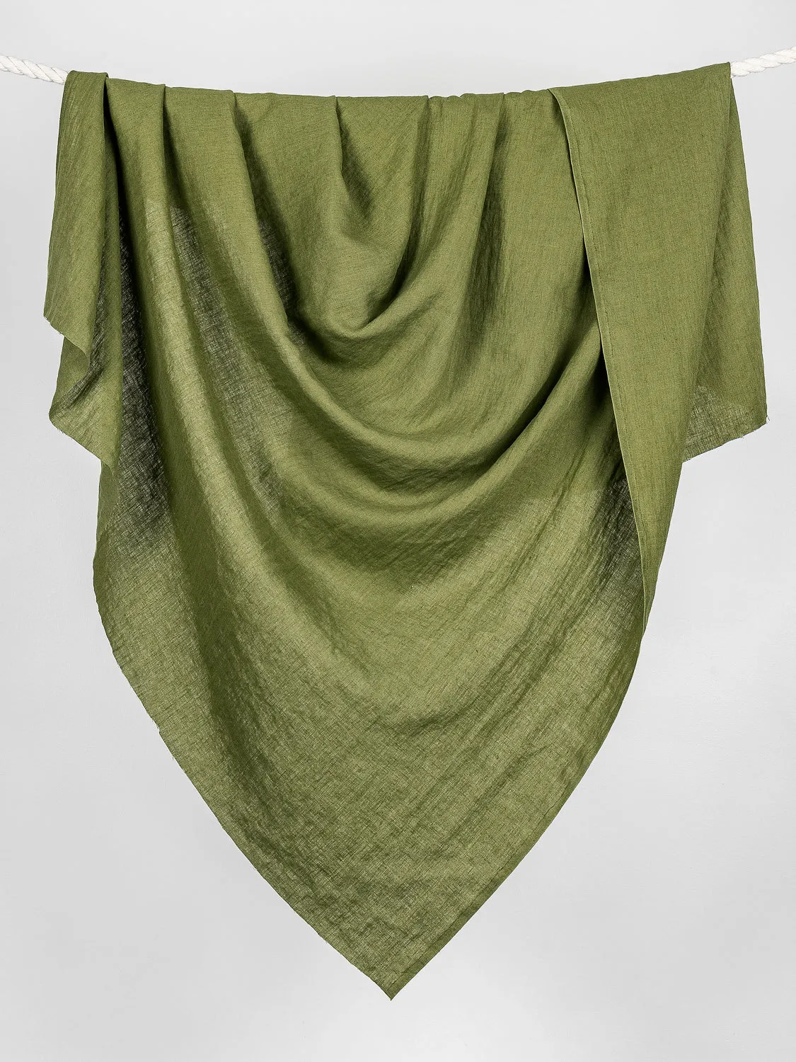 Midweight European Linen - Olive Green