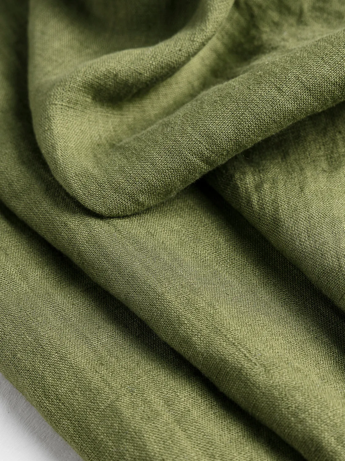 Midweight European Linen - Olive Green