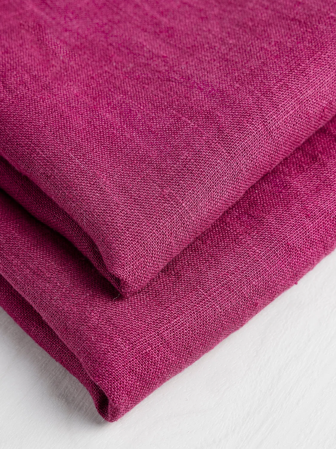 Midweight European Linen - Raspberry - Swatch