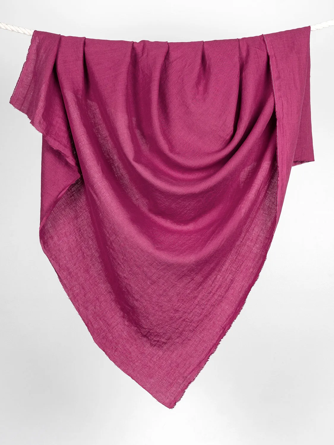 Midweight European Linen - Raspberry - Swatch