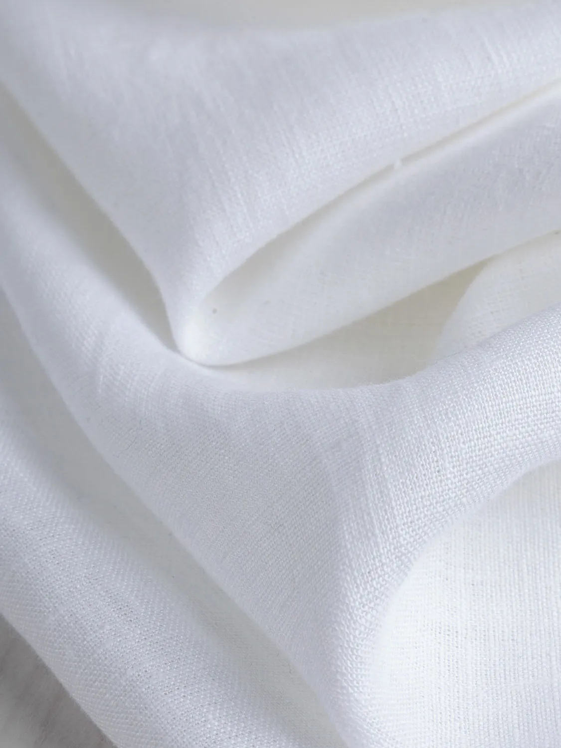Midweight European Linen - White - Swatch
