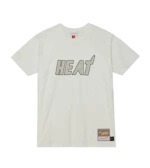 Mitchell & Ness Miami HEAT Cream Tee