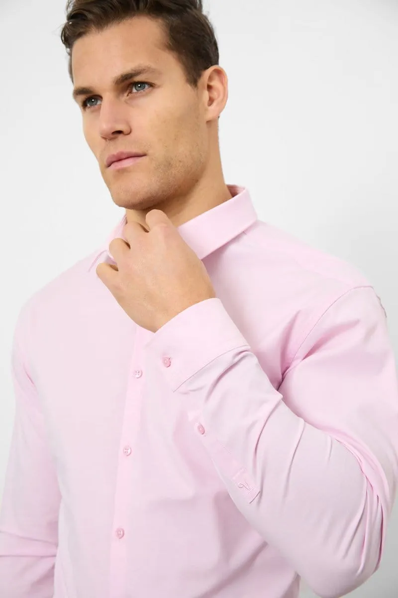 Muscle Fit Dress Shirt in Pink