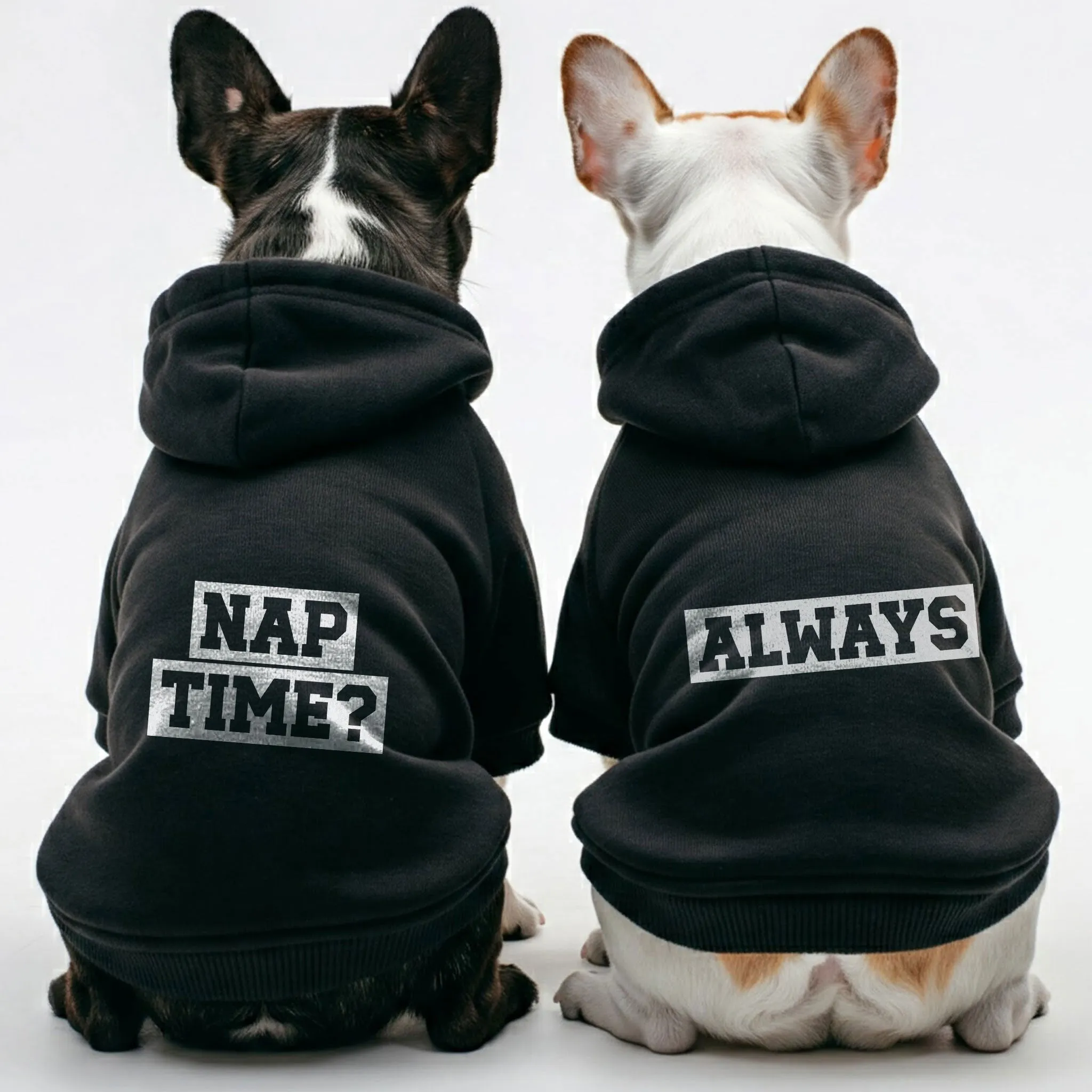 NAP TIME ? and ALWAYS - Matching French Bulldog Hoodies – Stylish, Cozy & Personalized!