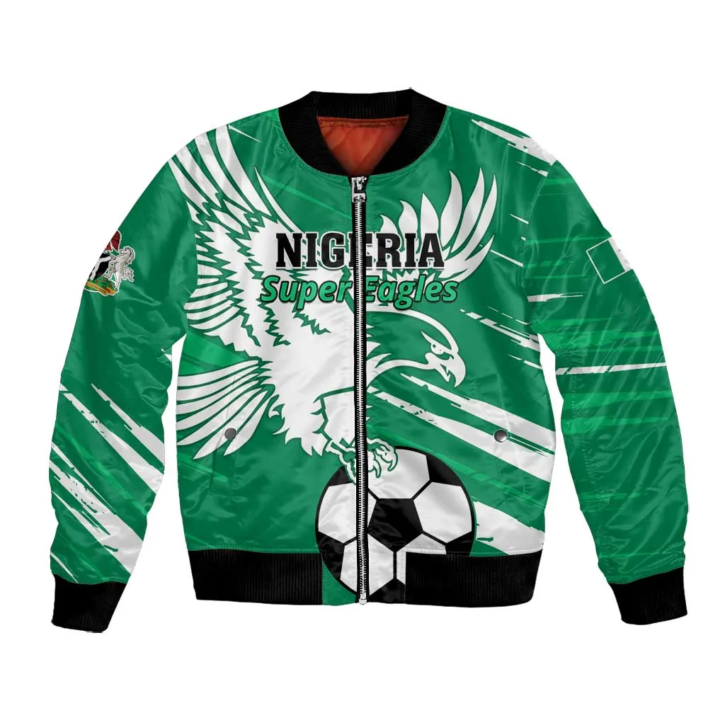 Nigeria Football Bomber Jacket - Victory for the Super Eagles LT01