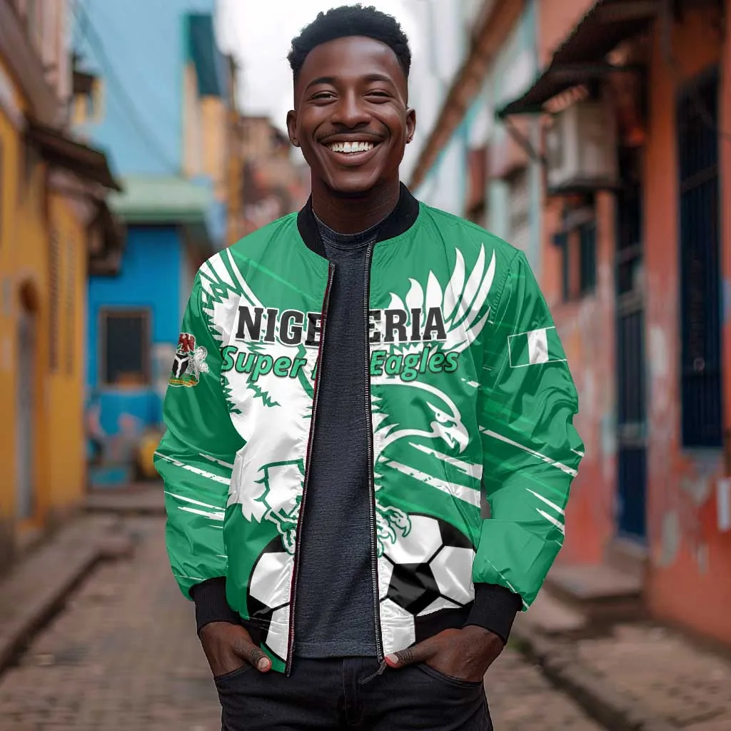 Nigeria Football Bomber Jacket - Victory for the Super Eagles LT01
