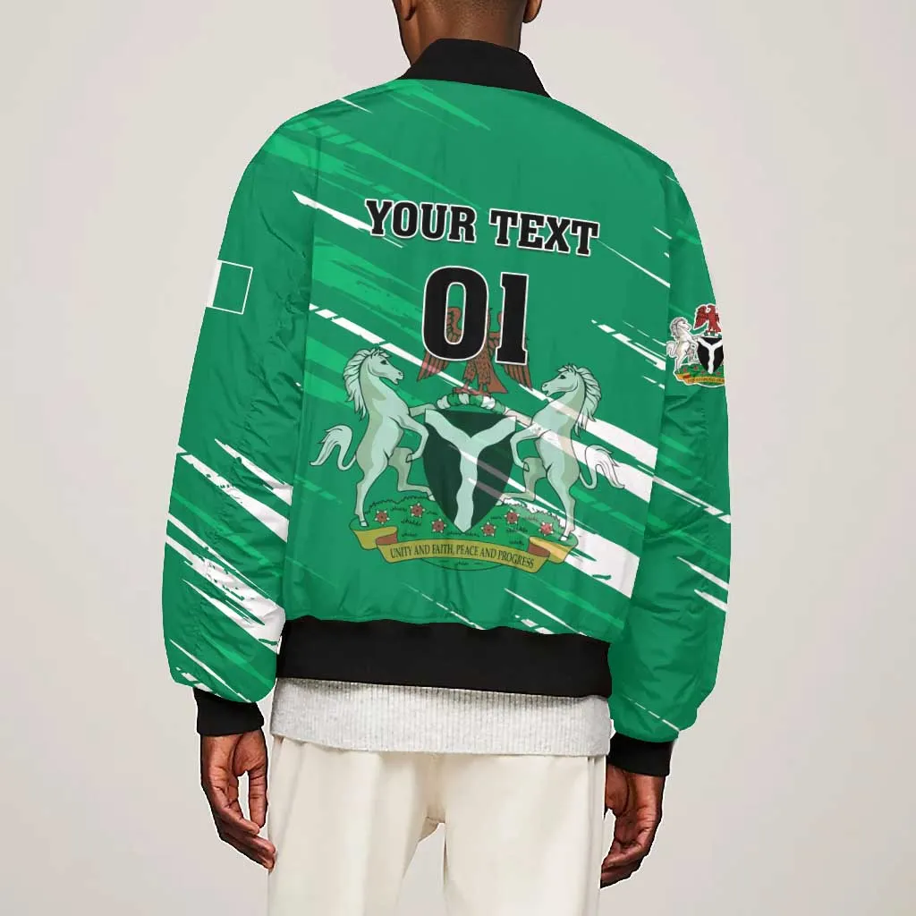 Nigeria Football Bomber Jacket - Victory for the Super Eagles LT01