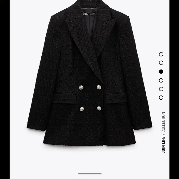 NWT Zara textured tailored double blazer