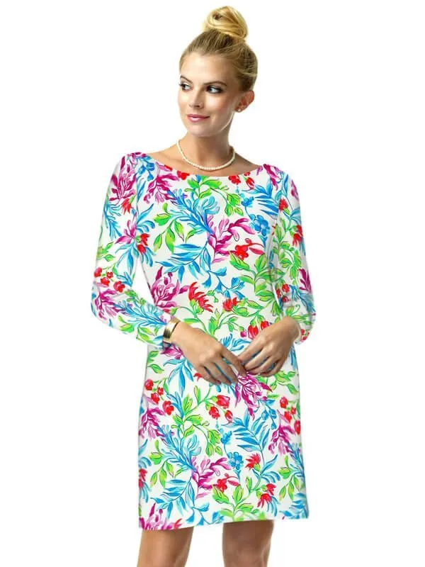 Nylon Spandex Dress Boat Neck Style 240C92 BM