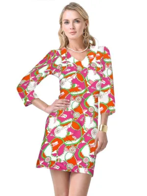 Nylon Spandex Dress V-Neck Style 220D65 TP