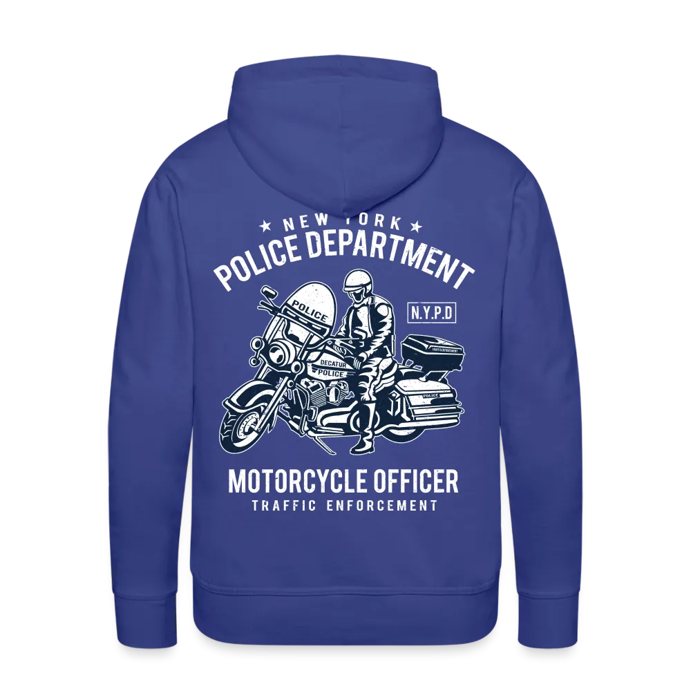 NYPD Motorcycle Officer Hoodie - Men's Black Zip Up Sweatshirt