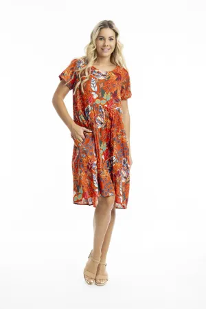 Orientique Serengetti Boxy Red Dress 91014