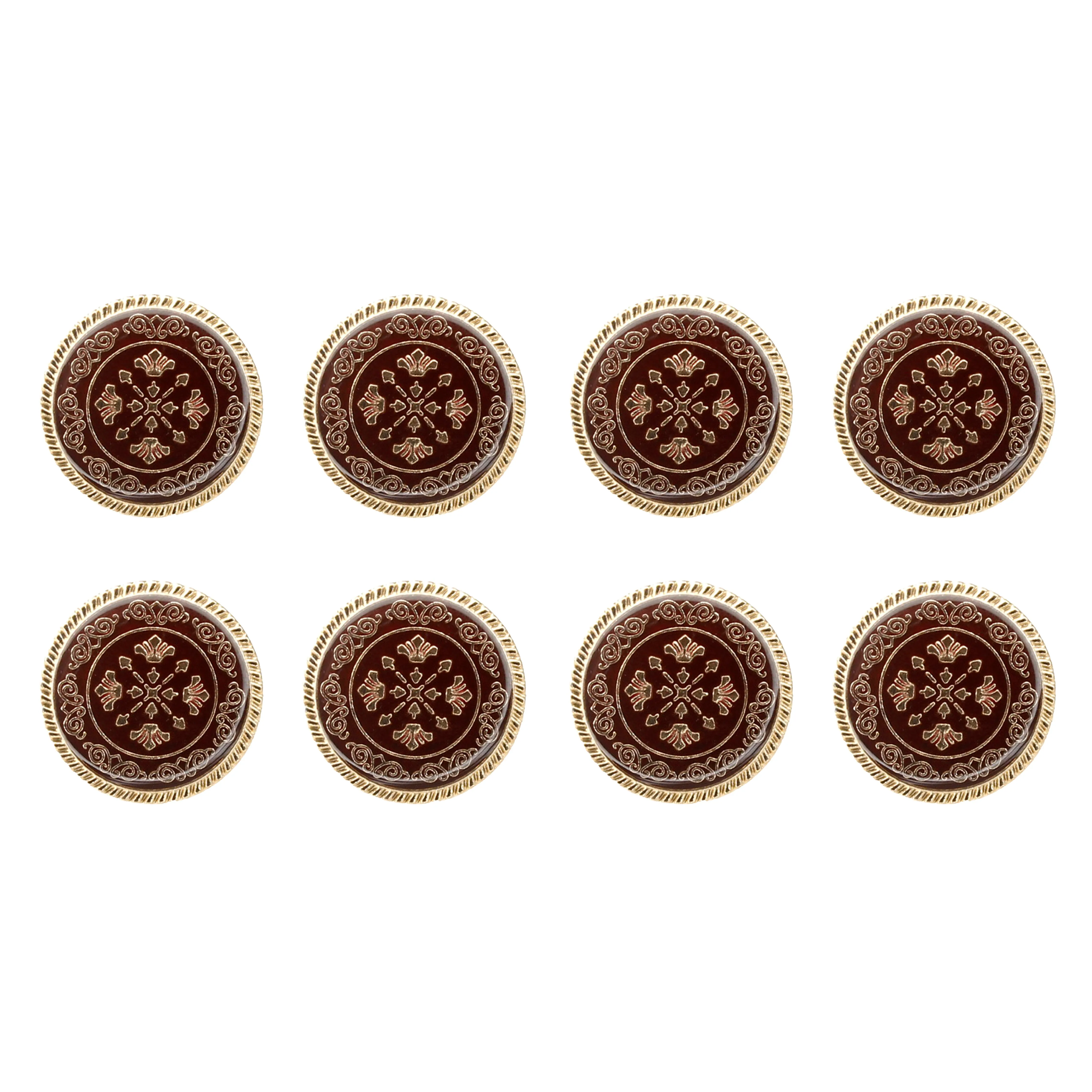Ornate Metal Buttons with Floral Motif