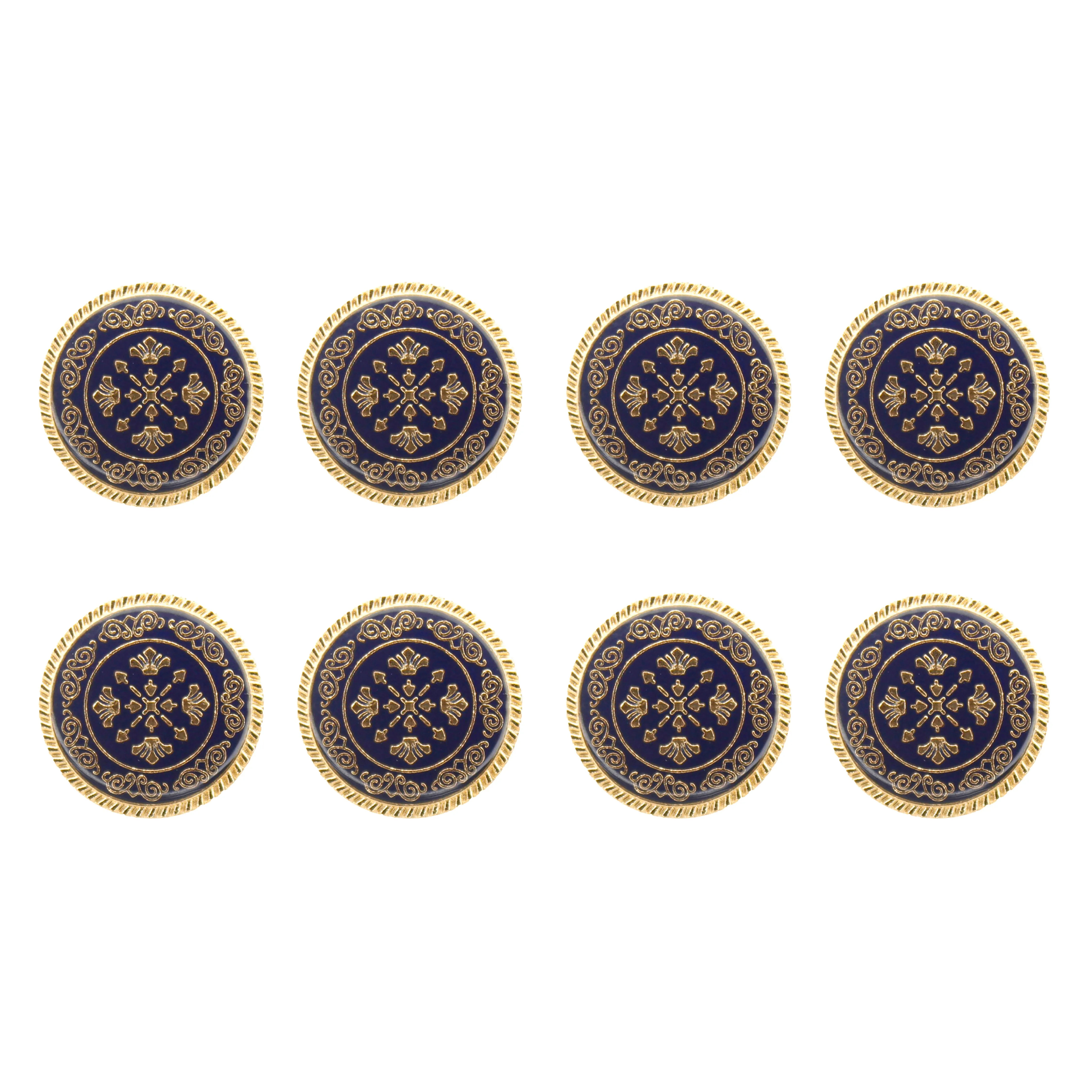 Ornate Metal Buttons with Floral Motif