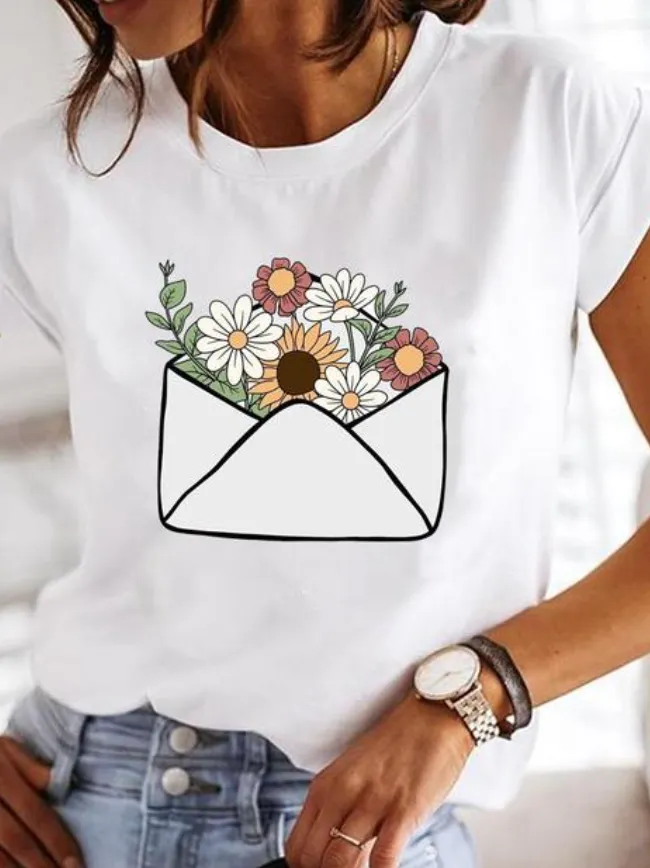 Osalinda - Stylish T-shirt with extravagant summer motifs