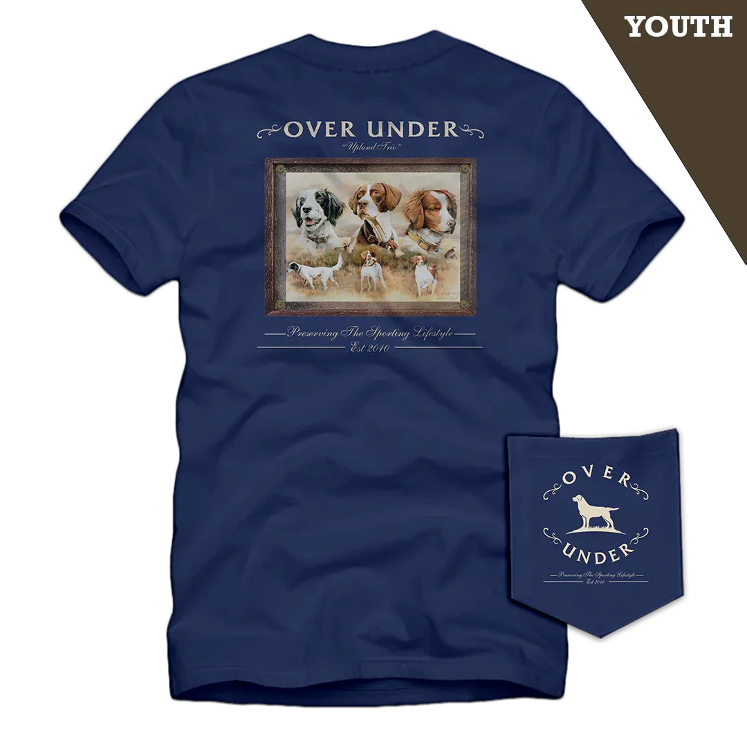 Over Under S/S Youth Upland Trio T-Shirt Navy