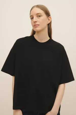 Oversized Boxy Tee in Black | Kowtow