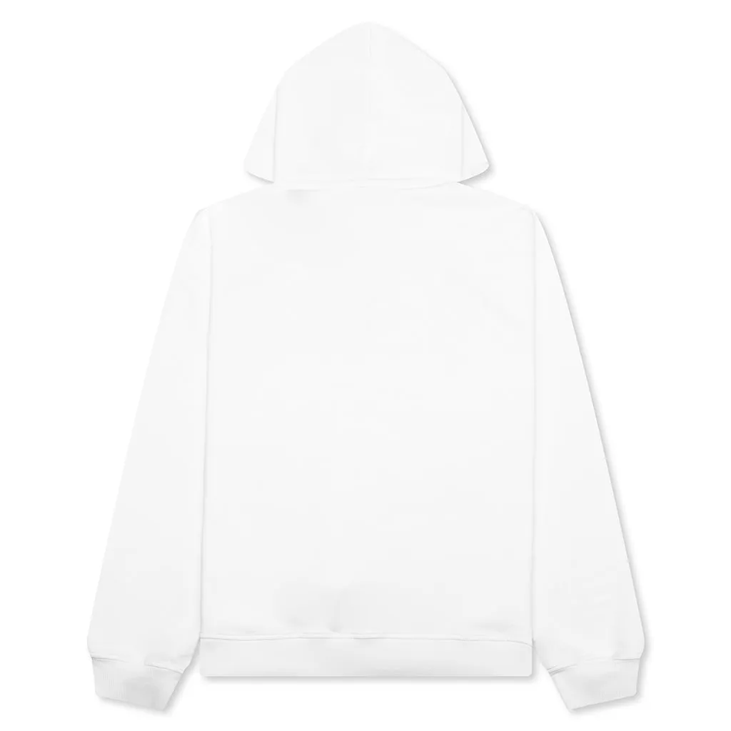 Painted On Collage Yellow Logo Hoodie - Lily White