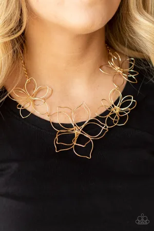 Paparazzi Flower Garden Fashionista - Gold Flower Necklace