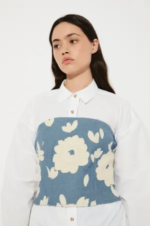 Pearl Corset Top Flowers