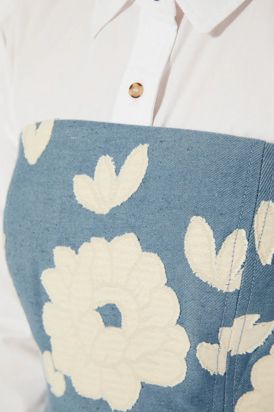 Pearl Corset Top Flowers