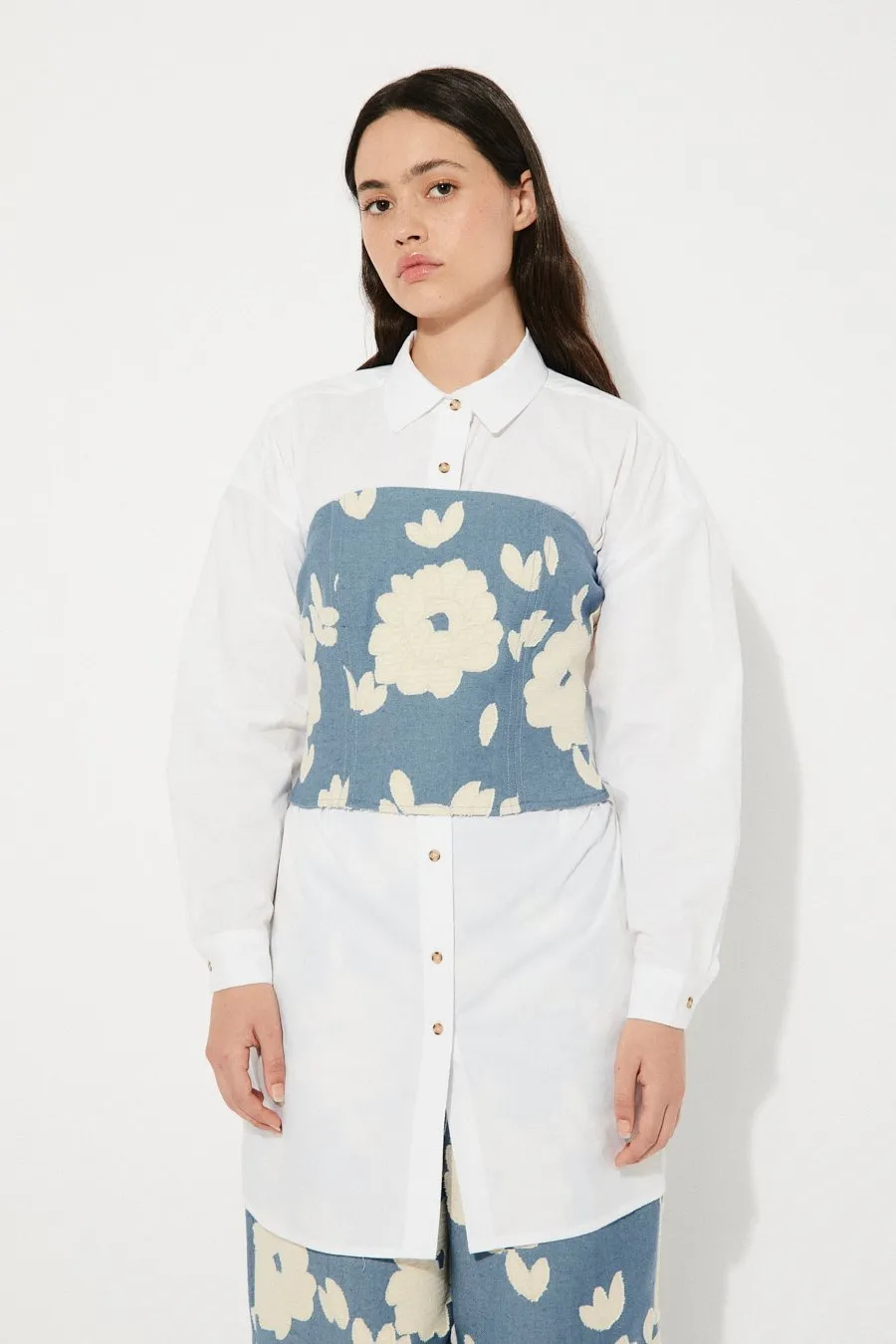 Pearl Corset Top Flowers