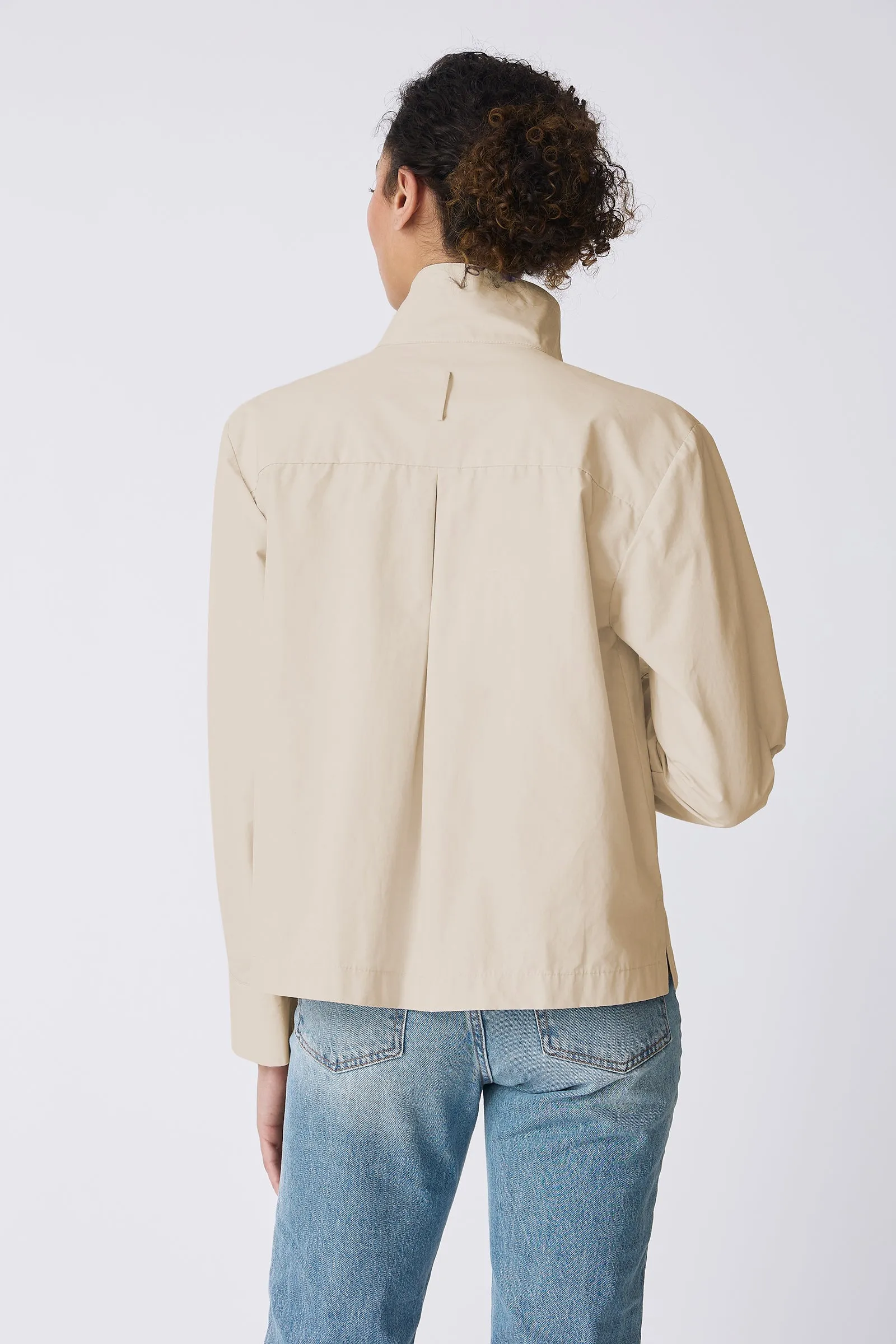 Peggy Shirt Jacket - Sand Broadcloth