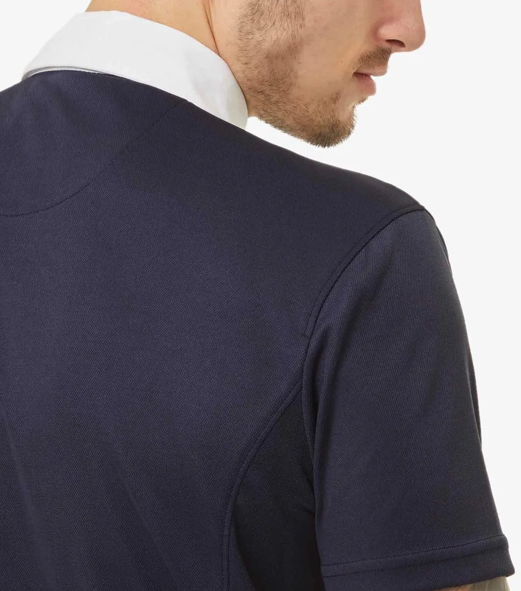 PEI Antonio Men's Short Sleeve Show Shirt (Large, Navy)
